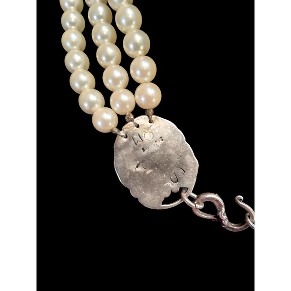 T Foree Hunsicker Pearl & Silver Choker Necklace - Picture 5 of 7